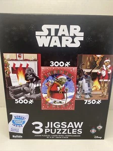Rompecabezas de Star Wars 3 300 500 750 piezas rompecabezas de vacaciones Navidad con póster - Imagen 1 de 13