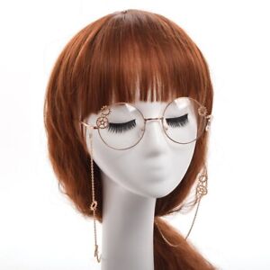 Vintage Gothic Steampunk Glasses Gear Chain Unisex Glasses Cosplay Props Deco