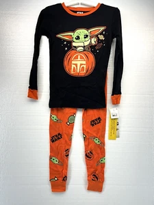 Star Wars: The Mandalorian Grogu Baby Yoda Unisex Halloween Pajamas Size 8 - Picture 1 of 6