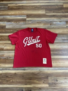 Y2K G Unit Heavy Knit Red 50 Cent Rap T Shirt Heavyweight Streetwear Men’s 2XL - Picture 1 of 14