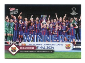 2024 Topps Now Barcelona UEFA Women's Champions League ganadoras UWCL #21 PR/848 - Imagen 1 de 2