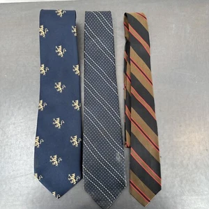 Vintage Lot of 3 Abercrombie & Fitch 100% Silk Mens Ties, Christian Dior & Engla - Picture 1 of 14