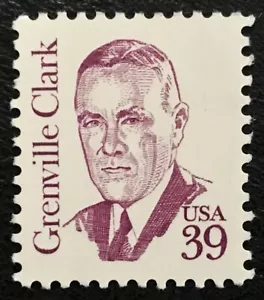 1985 Scott #1867 39¢ - GRENVILLE CLARK - WRITER - Single - Mint NH - Picture 1 of 1