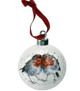 Portmeirion Home Robins Snuggled Together Christmas Ornament - Picture 1 of 1