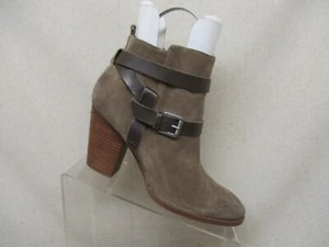 Botines IVANKA TRUMP Marrón Gamuza Cremallera Lateral Hebilla Talla 9.5 M 208 - Imagen 1 de 11