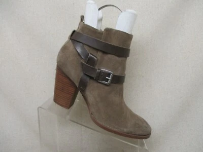 Botines IVANKA TRUMP Marrón Gamuza Cremallera Lateral Hebilla Talla 9.5 M 208 Foto 1 de 4