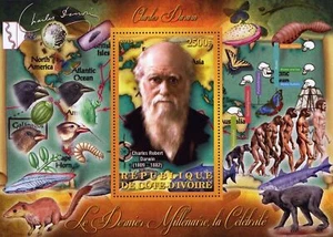 Charles Darwin Science Evolution Theory Souvenir Sheet Mint NH - Picture 1 of 1
