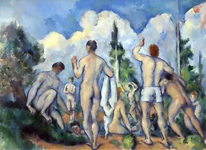 Bathers Painting by Paul Cezanne Reproduction - Picture 1 of 3