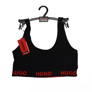 HUGO BOSS Women's Bralette Sporty Logo Bralette, Black1. L - Picture 1 of 7