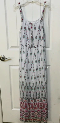 Yoana Baraschi платье женщин Sz M макси многоцветный блестки бисером спагетти ремень - Изображение 1 из 4