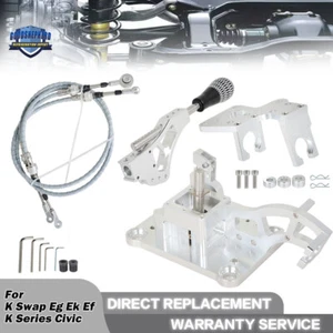 RSX Shifter Cables Trans Bracket Fit For Civic CRX K20 K24 K Swap EG EK K-Series - Picture 1 of 11