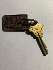" Thank you for Staying with Us" Hotel Motel Room Key Fob with Key #162 - Picture 1 of 2