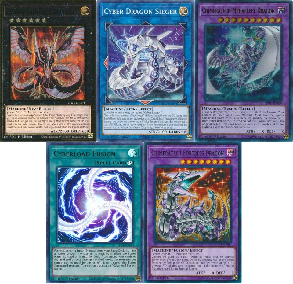 Yugioh Cyber Dragon Tournament Deck - Herz  - Nachster  - 55 Cards - NM - Image 1 of 1