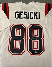 MIKE GESICKI Signed NFL New England Patriots CUSTOM JERSEY BECKETT COA Auto 🔥
