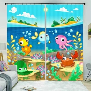 Gradual Paw Monkey 3D Curtain Blockout Photo Printing Curtains Drape Fabric - Picture 1 of 12
