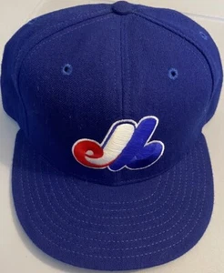 90’s New Era 59FIFTY MONTREAL EXPOS GAME HAT Diamond Collection 100% WOOL 7 3/8 - Picture 1 of 4