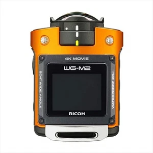 RICOH waterproof action camera WG-M2 Orange 4K Video Wide Angle 03801 Japan - Picture 1 of 9