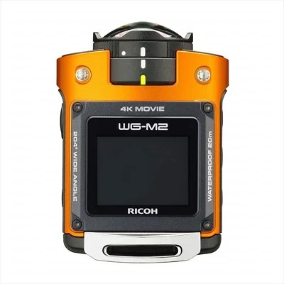 RICOH waterproof action camera WG-M2 Orange 4K Video Wide Angle 03801 Japan - Image 1 of 4