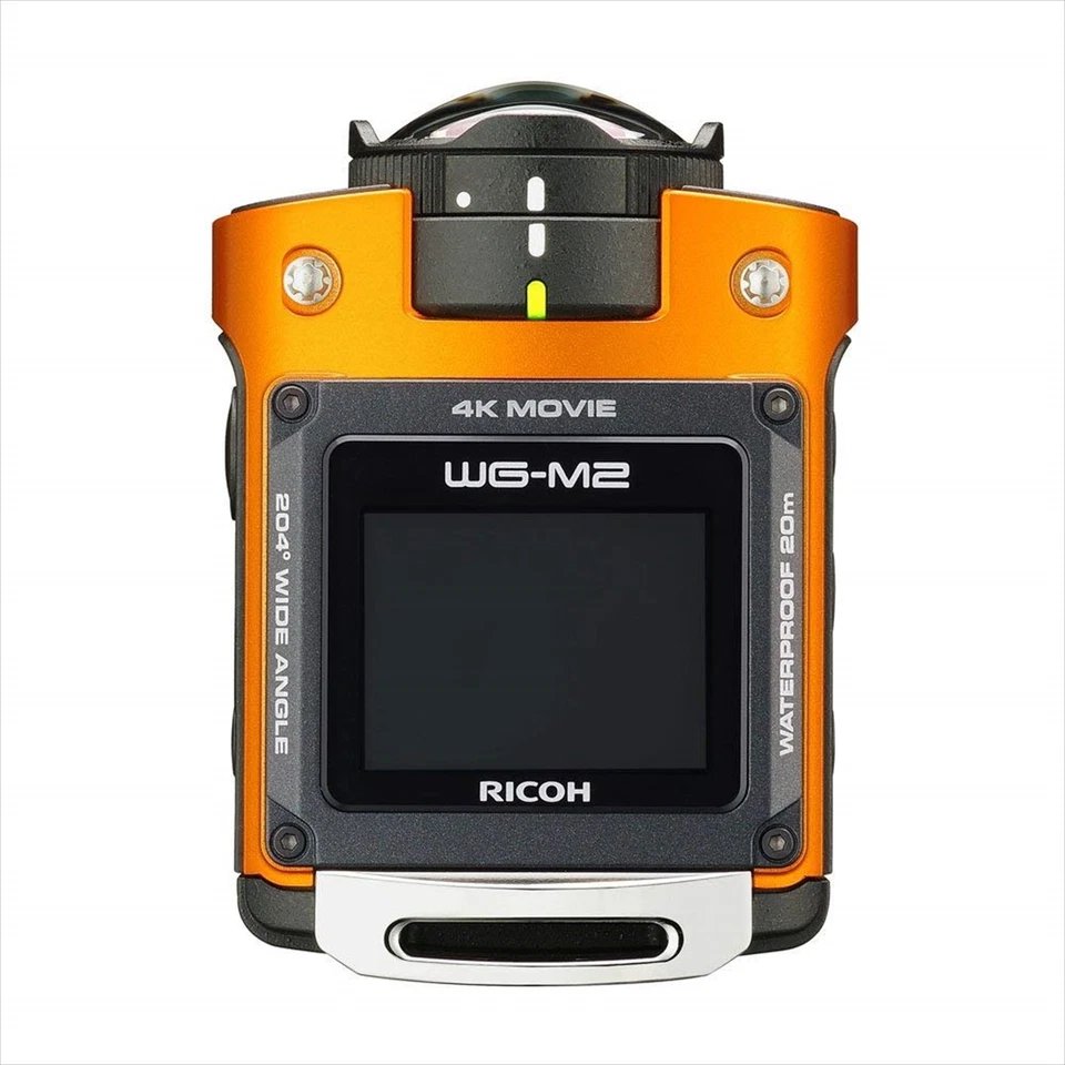 RICOH waterproof action camera WG-M2 Orange 4K Video Wide Angle 03801 Japan - Image 1 of 4