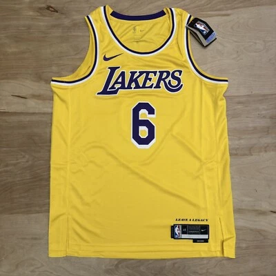Nike LA Lakers Icon Edition Lebron James #6 DN2009-728 Talla L Amarillo Hogar Foto 1 de 4