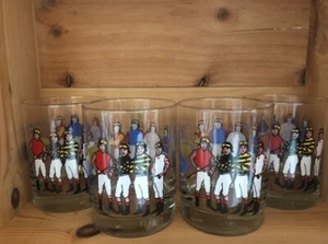 4 California Cup IX Classic Winners Santa Anita Park Cocktail Glasses Tumblers - Picture 1 of 11