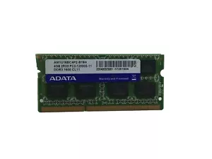 Genuine ADATA 4GB PC3-12800S-11 DDR3 SoDimm Memory AM1U16BC4P2-B19H - Picture 1 of 3