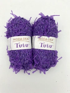 Lote de 2 madejas de hilo de uva Moda Dea TUTU (#3563) 92 yardas trituradoras moradas - Imagen 1 de 2