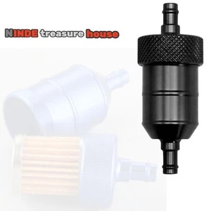 BILLET ALUMINUM IN LINE FUEL FILTER 1/4" FOR GO KARTS ATV DUNE BUGGY MOTORCYCLE - Picture 1 of 5