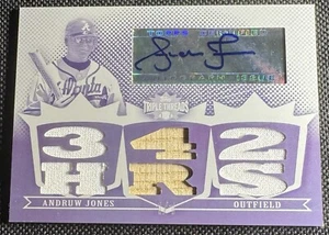 2007 Topps Triple Threads Platinum Relics Auto Andruw Jones #1/1 TTRA-91 RARE! - Picture 1 of 9