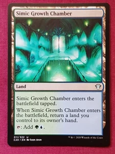 Magic The Gathering COMMANDER 2020 C20 SIMIC GROWTH CHAMBER land card MTG - Picture 1 of 2
