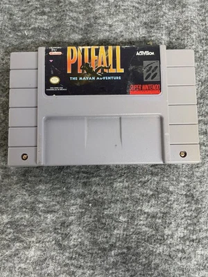 Vintage Pitfall The Mayan Adventure Super Nintendo SNES Game Cartridge 1994 Auth - Image 1 of 4