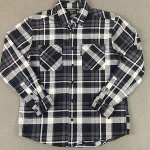Harley Davidson Flanellhemd Herren Large grau kariert Knopfleiste Motorrad - Bild 1 von 10