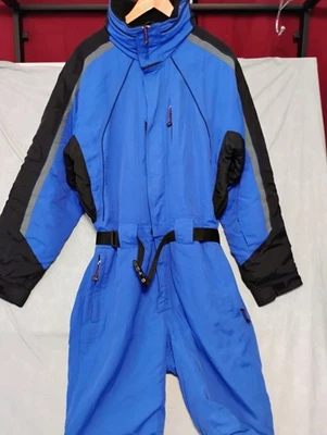 Obermeyer Denali Men’s One Piece Hoodied Blue Ski Suit  ~ Size L - Image 1 of 4