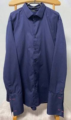 Paul Smith London The Byard Blue Long Sleeve Dress Shirt 18 / 45 French Cuffs - Image 1 of 4