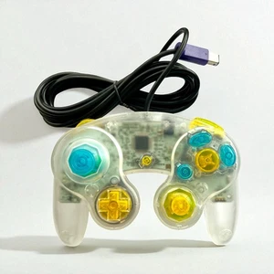 Nintendo Gamecube Clear Blue Controller OEM Board New Cable StickBox Trigger Mod - Picture 1 of 8