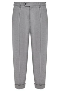 Boss elegante graue Hose 100% Wolle Hose Relaxed Fit - Größe 32R - Bild 1 von 7
