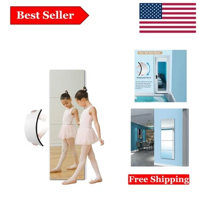 Unbreakable 儿童安全墙镜 - 4 包丙烯酸有机玻璃全长 M... — 第 1/4 张图片