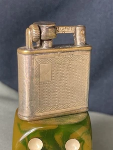 Rare Mechanism 30s Mayfair Sterling Silver Horizontal Flint Wheel Pocket Lighter - Picture 1 of 10