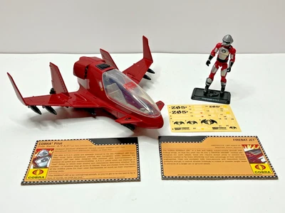 25TH ANNIVERSARY HASBRO G.I JOE COBRA FIREBAT JET W/ A.V.A.C. PILOT AVAC FIGURE - Image 1 of 4