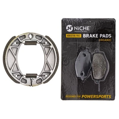 NICHE Brake Pad with Shoe Set for Yamaha XT225 4BE-W253E-00 Front Rear Organic - Image 1 of 4