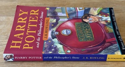 Harry Potter  Philosopher's Stone 1st Edition /  Print PB Young Wizard Errors - Image 1 of 4
