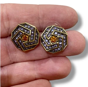 Heidi Daus Kristall Pave Geometrische Ohrstecker  - Bild 1 von 7