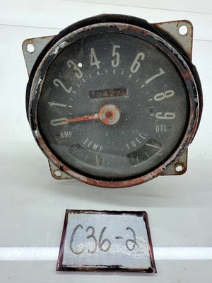 Medidores de velocímetro Cluster CJ 90 mph C36-2 Willys Jeep CJ5 CJ6 OEM años 50 1960 Foto 1 de 4