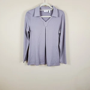 D&CO Collared Long Sleeve Tee Women's Size XS - Picture 1 of 11