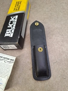 *Vacío* Cuchillo Buck Ranger 112 Caja y Funda Negra Nuevo de Lote Antiguo *Solo Caja y Funda* - Imagen 1 de 7