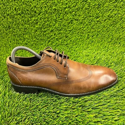 Kenneth Cole Reaction Reason Hombres Talla 7.5M Marrón Vestido Clásico Zapatos Oxford Foto 1 de 4