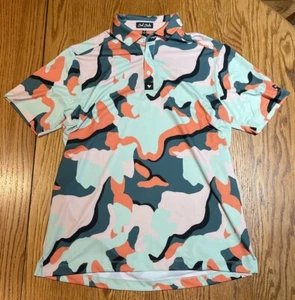 Bad Birdie Mens Size Small Powell Collection Golf Polo Shirt Green NWT - Picture 1 of 4