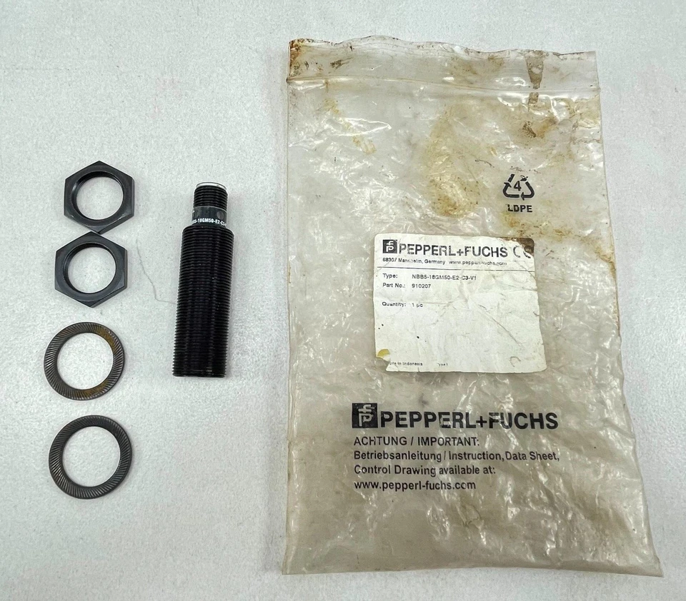 Pepperl+Fuchs 910207 NBB5-18GM50-E2-C3-V1 Proximity Inductive Sensor - Image 1 of 4