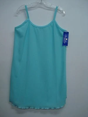 USA Made Nancy King Lingerie Thermal Sleepshirt Gown Aqua Size Medium #738Q - Image 1 of 2