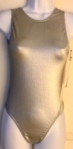 GK KLASSISCH ERWACHSENE KLEINE SLVLS SILBER METALLIC GYMNASTIK TANZPANZER TRIKOT Gr AS - Bild 1 von 5